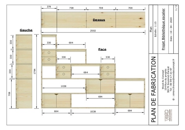 Bibliothèque escalier