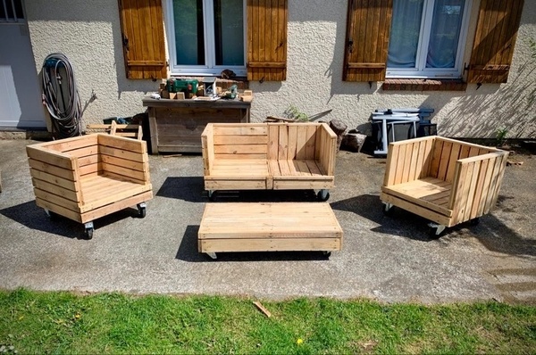 Salon de Jardin en Palettes