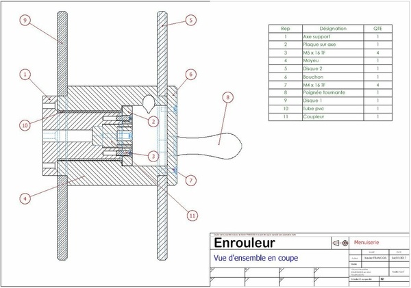 Enrouleur tuyau air comprimé