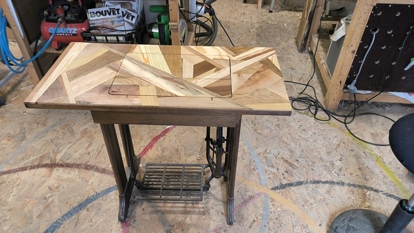 Rénovation plateau de machine à coudre