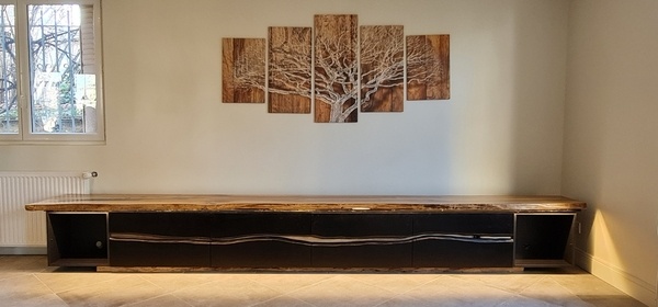 Petite tablette pour écran monochrome 10.5 pouces et tiroirs