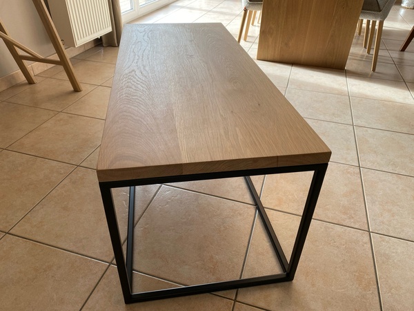Table basse bois et métal