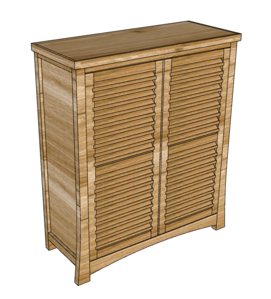 Panetière à persiennes