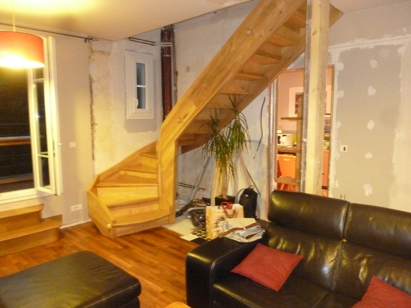 Escalier en place