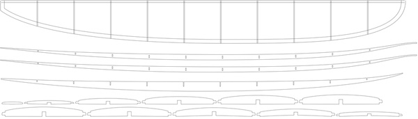 Surfboard hollow 8'5" x 21.5" x 2.8"
