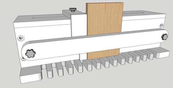 Gabarit simple pour queues droites 1/2 pouce