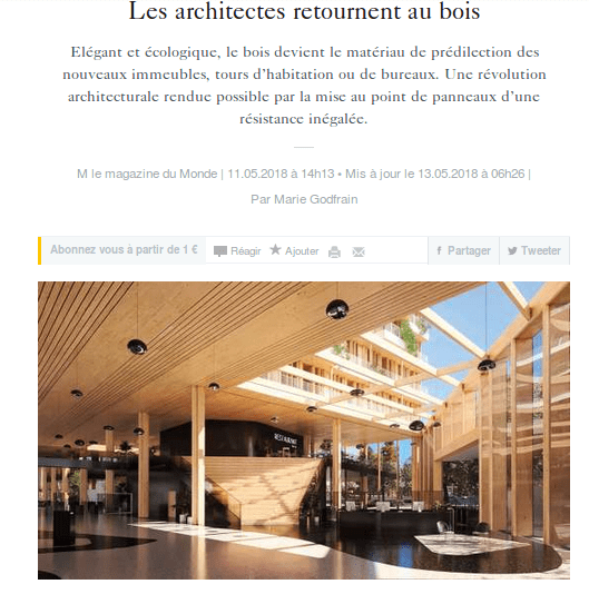 Le bois rentre dans les villes