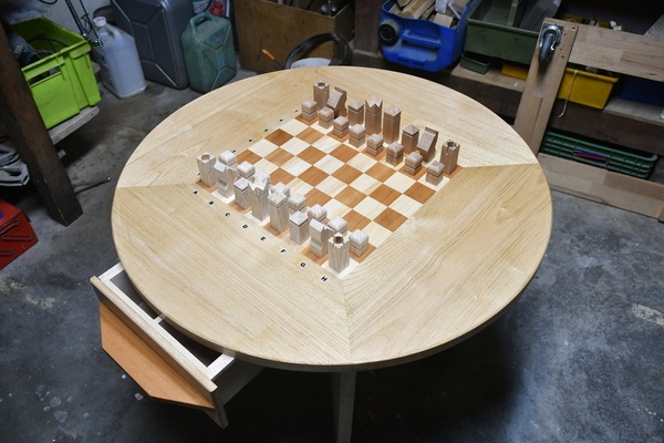 Nouvelle table de jeu d'échecs démontable