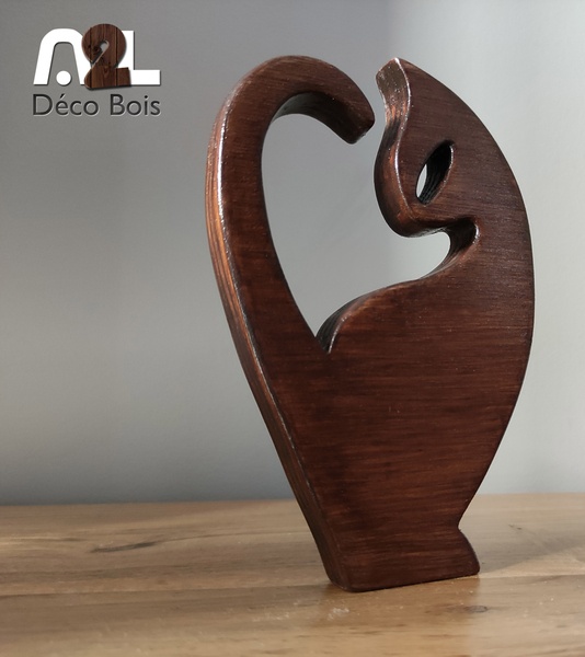 Chat Déco en Bois, fait main en chantournage