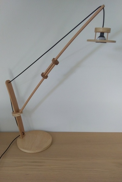 Lampe en lattes de sommier version 2.