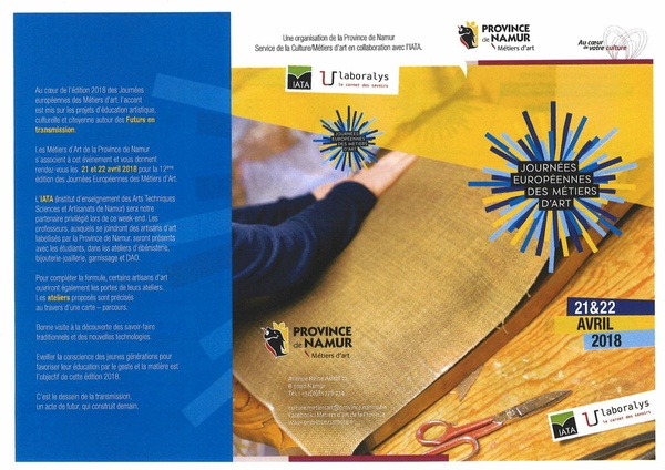 Participation aux journées européennes des métiers d'arts - Province de Namur