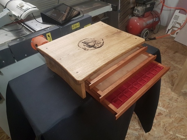 Médailler chêne et meranti