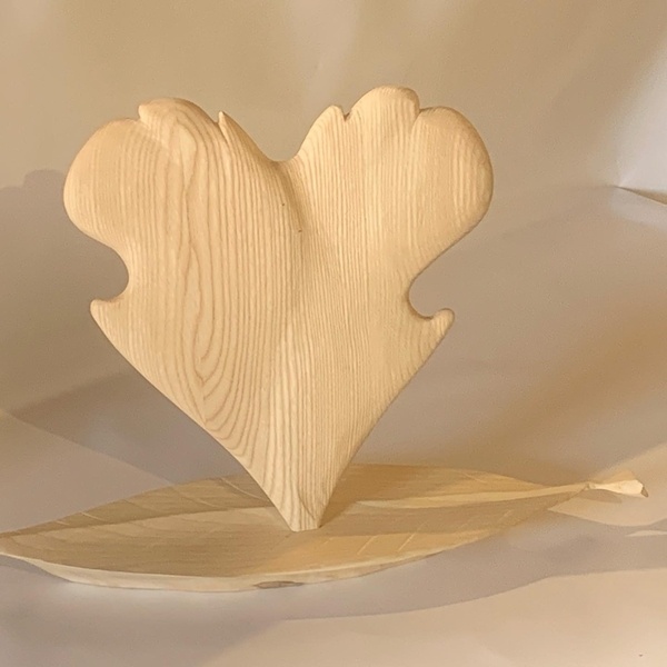 Porte bijoux cœur sur feuille