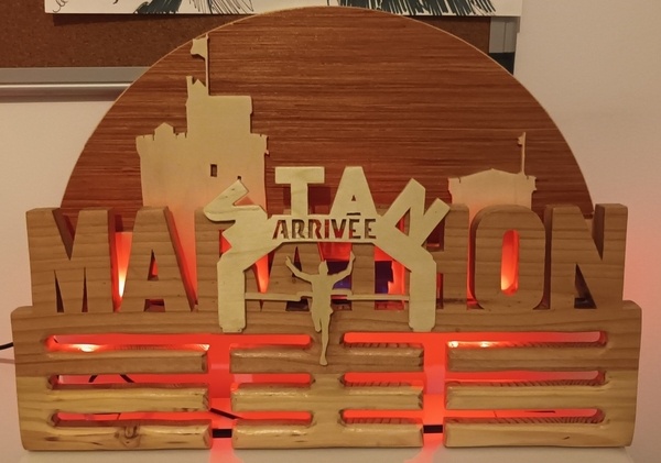 Support médailles pour un marathonien