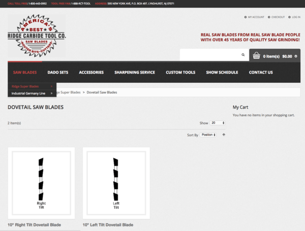 Lame de scie circulaire pour queues d'arondes