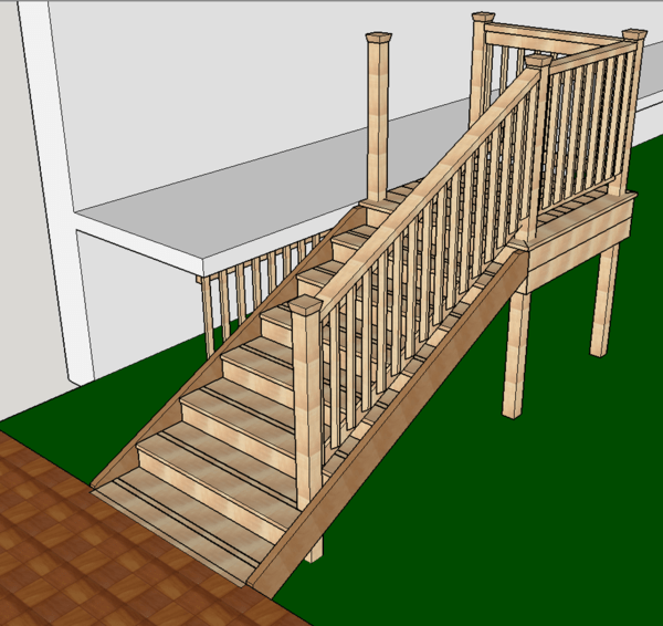 Escalier extérieur balcon