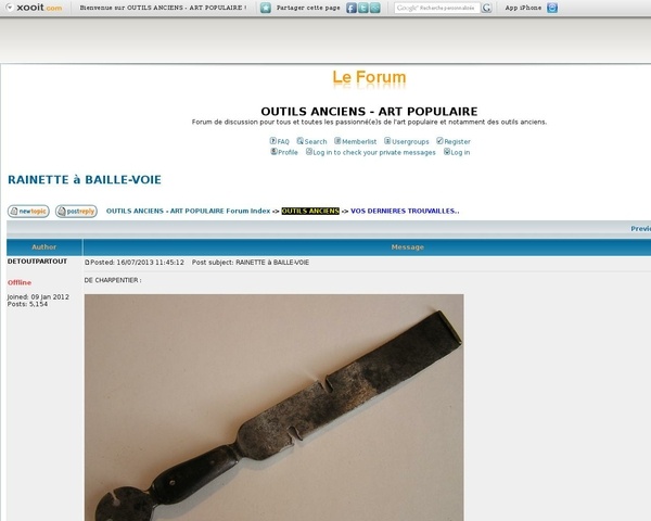 Petite collection d'outils Rainette et Baille voie