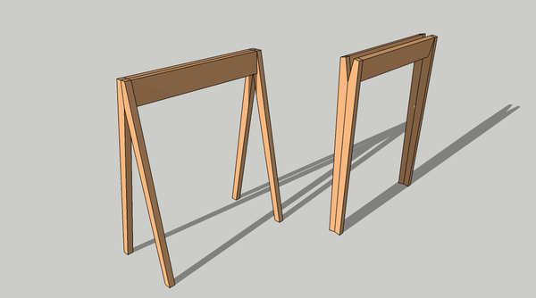 Tréteaux d'ameublement