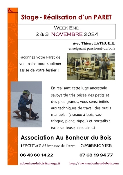 Stage - Réalisation d'un paret