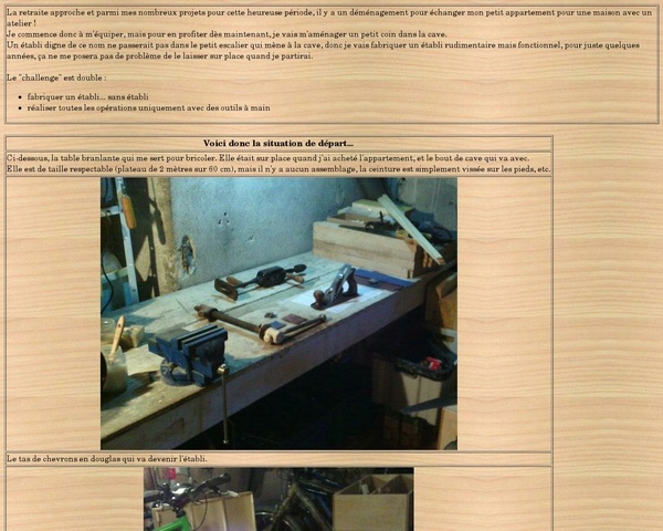 Fabriquer un établi, sans établi