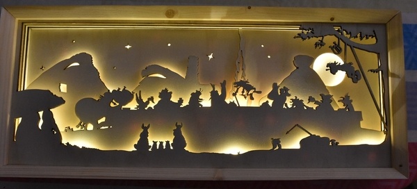 Boîte lumineuse banquet gaulois