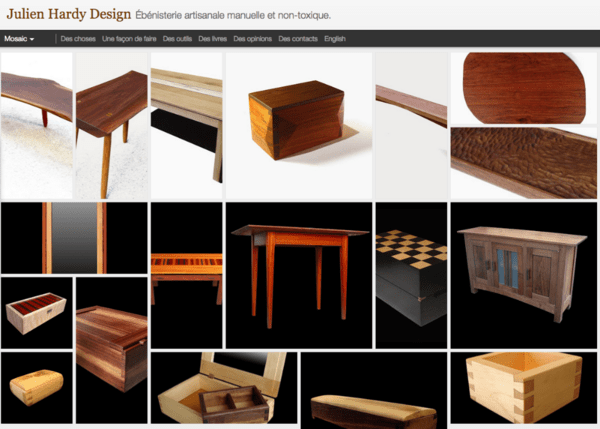 Julien Hardy Design Ébénisterie artisanale manuelle et non-toxique