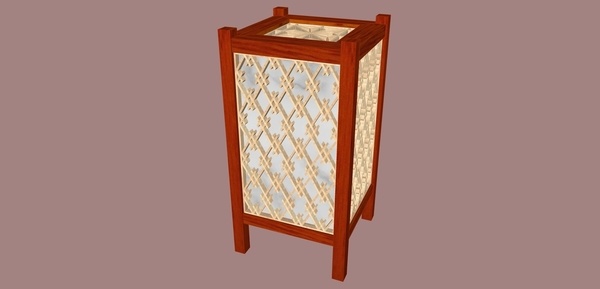 Plan lampe andon à panneaux kumikos amovibles