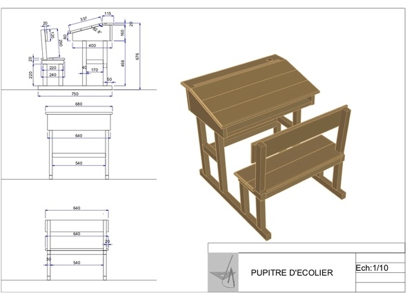 Pupitres à l'ancienne