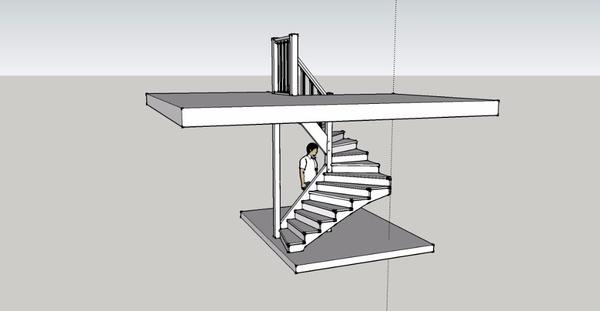 Escalier rampe sur rampe