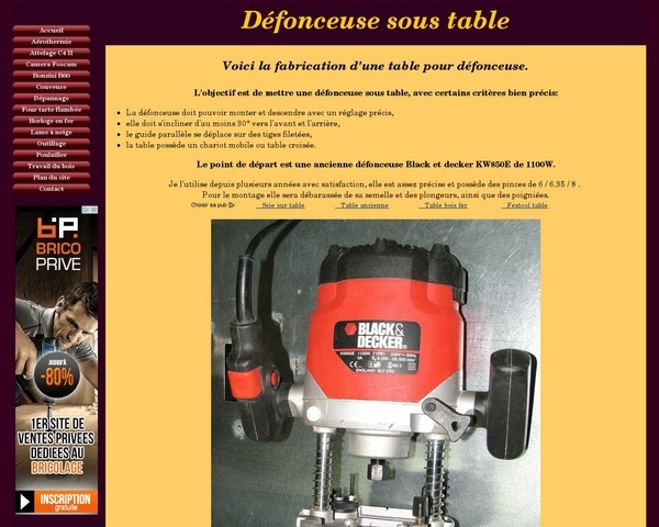Défonceuse sous table