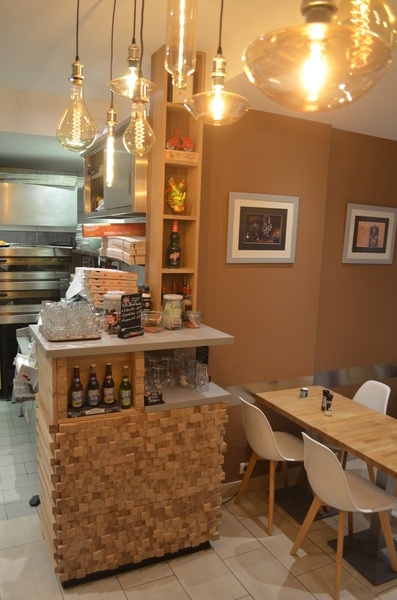 Meuble rangement chêne imitation tas de bois