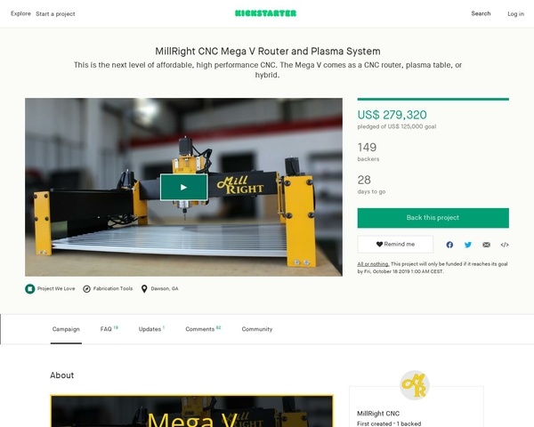Une grande cnc low cost sur Kickstarter