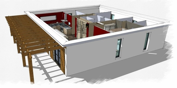 Maison bois et paille