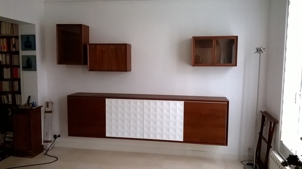 Enfilade et caissons en merisier