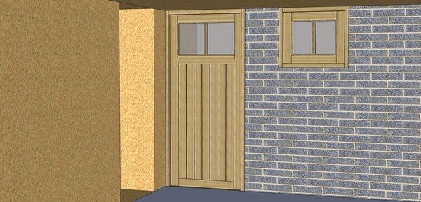 Conception d'un ensemble porte fenêtre en châtaignier