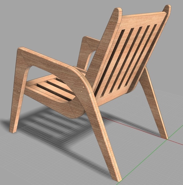 Fauteuil Mid Century (+1), ebauche plans à partager