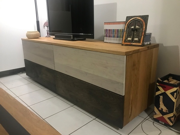 Meuble télé chêne massif