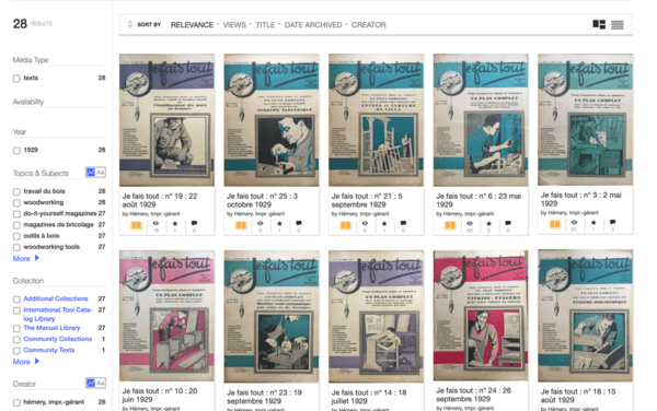 Revues des métiers "Je fais tout" des année 29-30