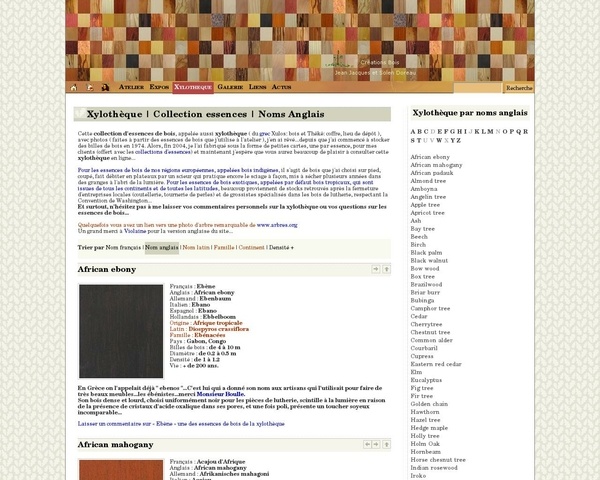 Xylothèque multilangues