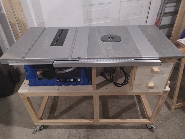 Scie sur table et ça défonceuse