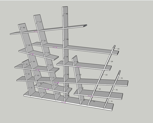 Etagère pas d'equerre