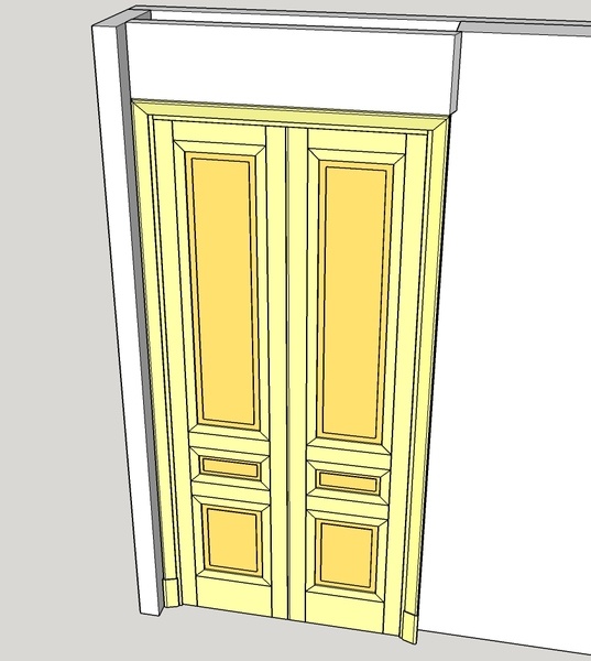 Grandes portes de placard à l'ancienne