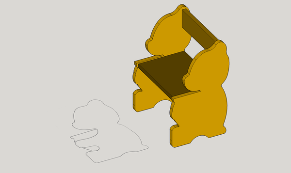 Chaise ours pour enfant