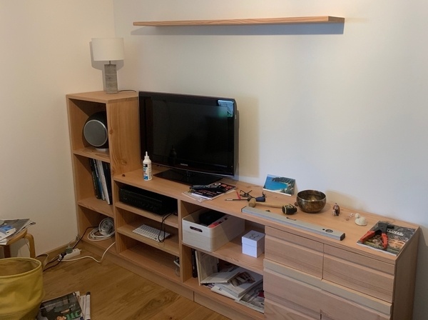 Coin musique et télé en douglas