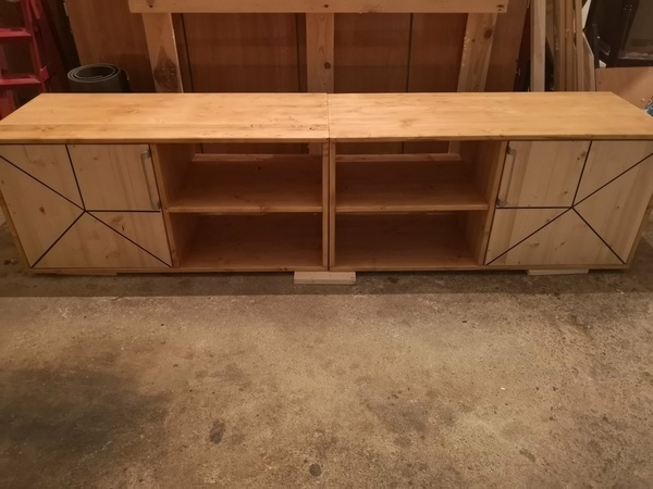 Réalisation d'un meuble de rangement sous lit Haut