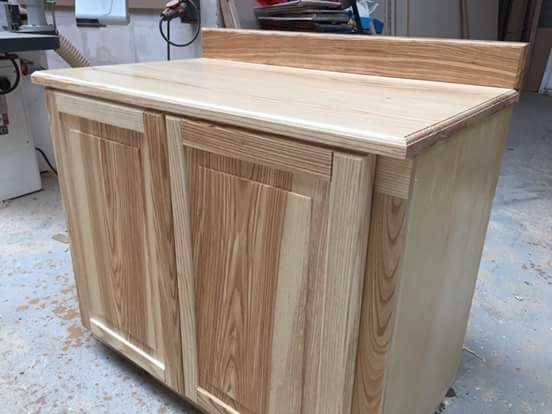 Meuble évier frêne