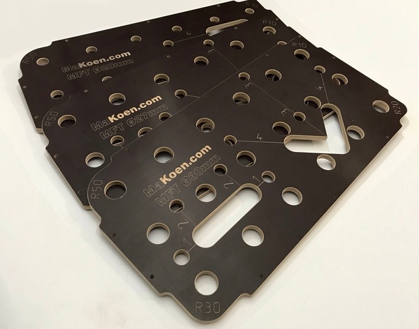 Gabarit pour percage trous table MFT