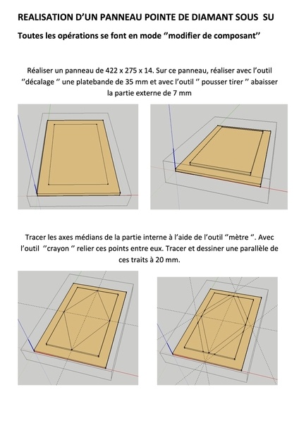 Réaliser unpanneau pointe de diamant avec SU