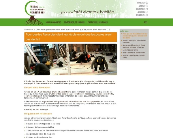 Un type d'école atypique qui recherche du soutien