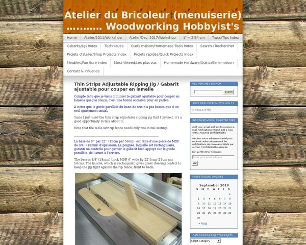 Gabarit ajustable pour couper en lamelle